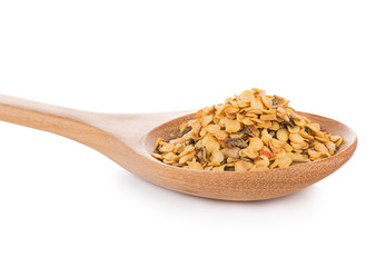 pepper seeds on white background