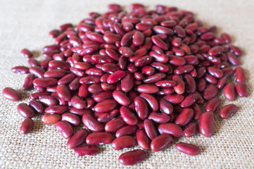 red beans on canvas