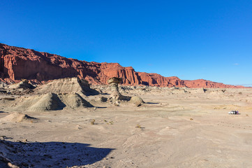 Fototapeta premium Panoramic view in the Ischigualasto National Park, Argentina