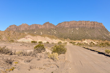 Sleeping indian rock formation in the Ischigualasto National Par