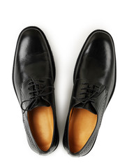 black leather shoes