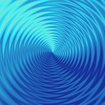 Abstract blue illustration of hypnotic bright disc