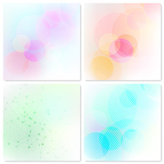 Vector abstract background set, with circles and smooth colors for website, app, brochure, banner design.
