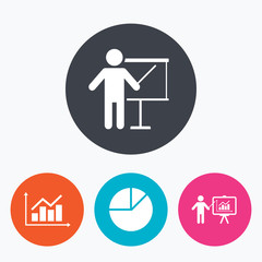 Diagram graph Pie chart. Presentation billboard.