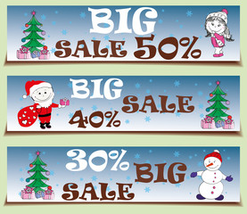 Vector banners Christmas sale