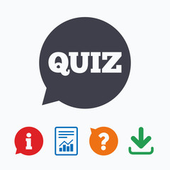 Quiz sign icon. Questions and answers game.