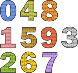 colored numerals