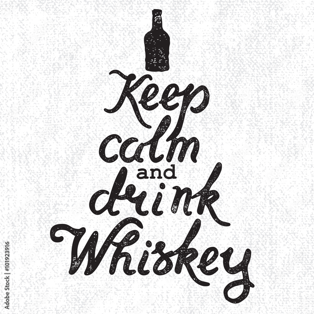 Canvas Prints whiskey lettering art