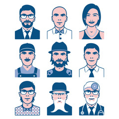 Collection of people avatars