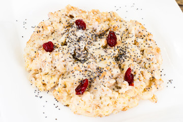 Oatmeal Cranberry Health Diet Food