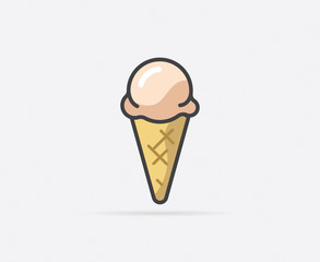 Vector Illustration of Ice Cream can be used as Logo or Icon