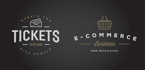 Set of Vector E-Commerce Icons Shopping and Online can be used as Logo or Icon in premium quality