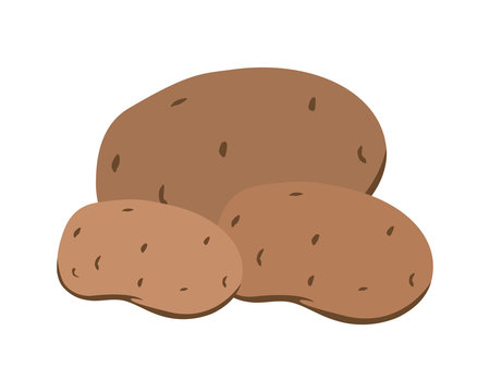 Flat icon potatoes. Vector illustration.