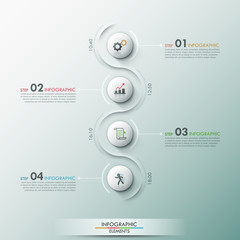 Fototapeta premium Modern infographic option banner