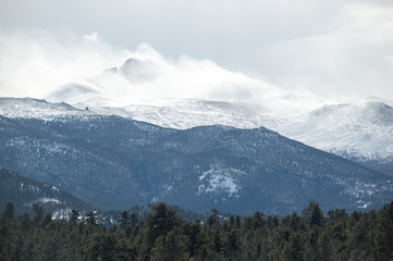 Fototapeta na wymiar winter mountain peak