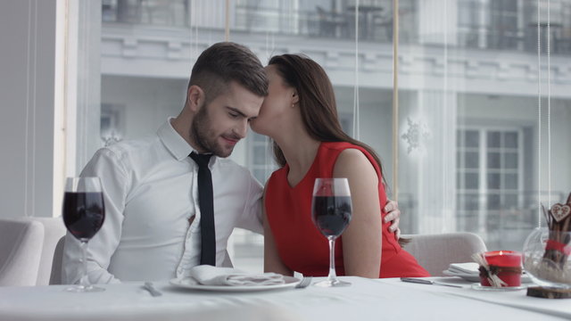 Shot of a beautiful young woman on a date with her husband