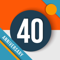 40 year anniversary material design concept