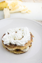 Pancake with Banana and cream