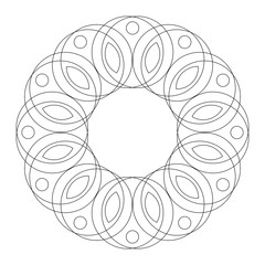 Mandala round ornament. Coloring page