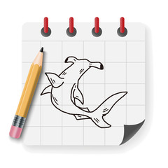 Hammerhead shark doodle