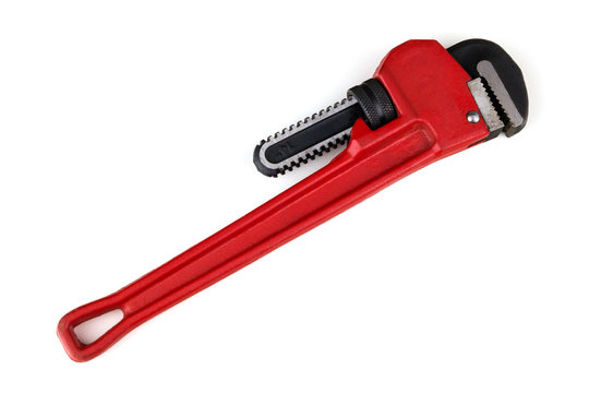 Red Water Pump Pliers. Isolation.