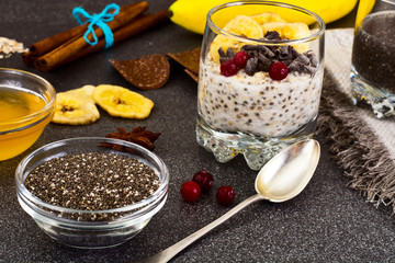 Chia Seeds, Oatmeal, Honey, Cranberries, Chocolate, Mint  in Gla