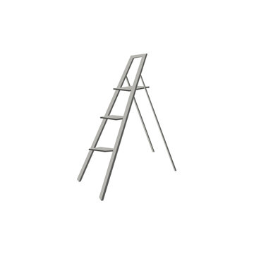 vector icon of a metal ladder isolated on white background