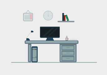 Workplace vector illustration