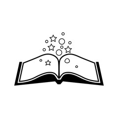 The book of fairy tales vector icon.