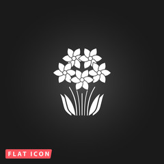 bush flower icon. Vector illustration