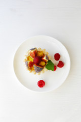 small fruits tart with fig
