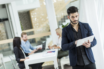 Young people working in the office