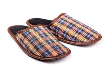 Brown house slippers