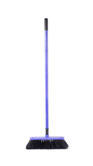 Blue plastic broom