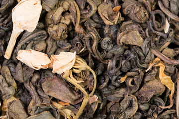 assortment of dry tea. healthy food concept