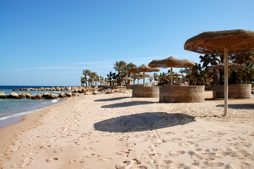 Beach without tourists in Egypt