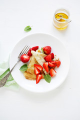 brunch crepes with berries