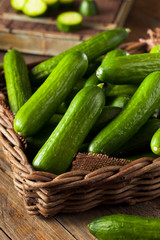 Raw Organic Mini Baby Cucumbers