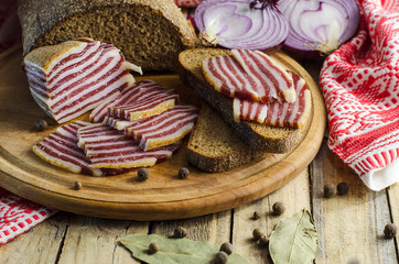 puff smoked bacon and meat