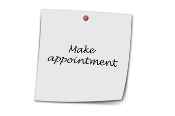 Maka appointment written on a memo