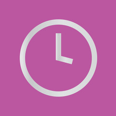 Clock icon, time, vector illustration
