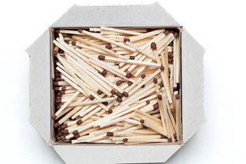 a large box of matches on a white background