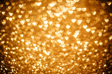 Heart shape bokeh background.