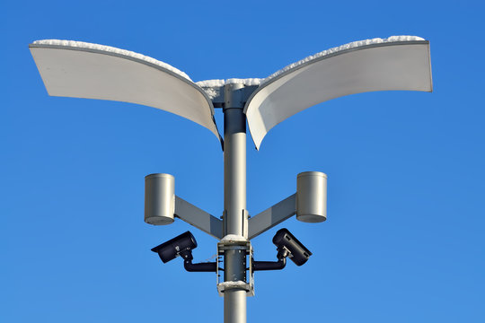 Surveillance cameras and modern lighting