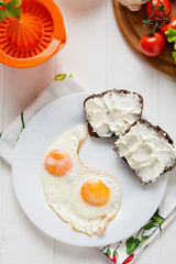 Fried eggs for breakfast