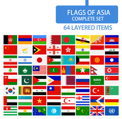 Flags of Asia Complete Set
