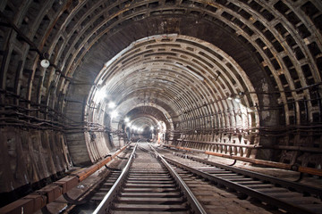 Subway tunnel. Kiev, Ukraine. Kyiv, Ukraine 