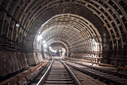 Subway tunnel. Kiev, Ukraine. Kyiv, Ukraine 