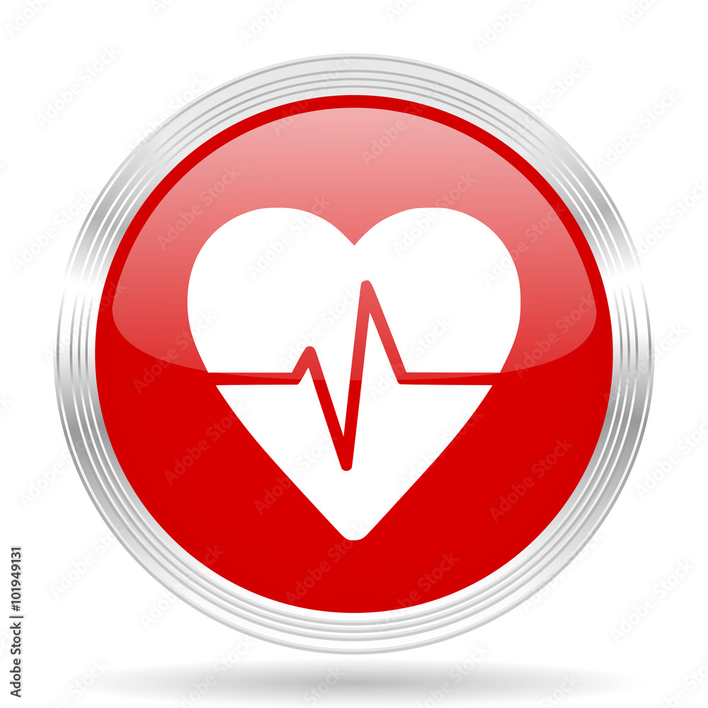 Aufkleber pulse red glossy circle modern web icon