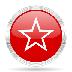 star red glossy circle modern web icon